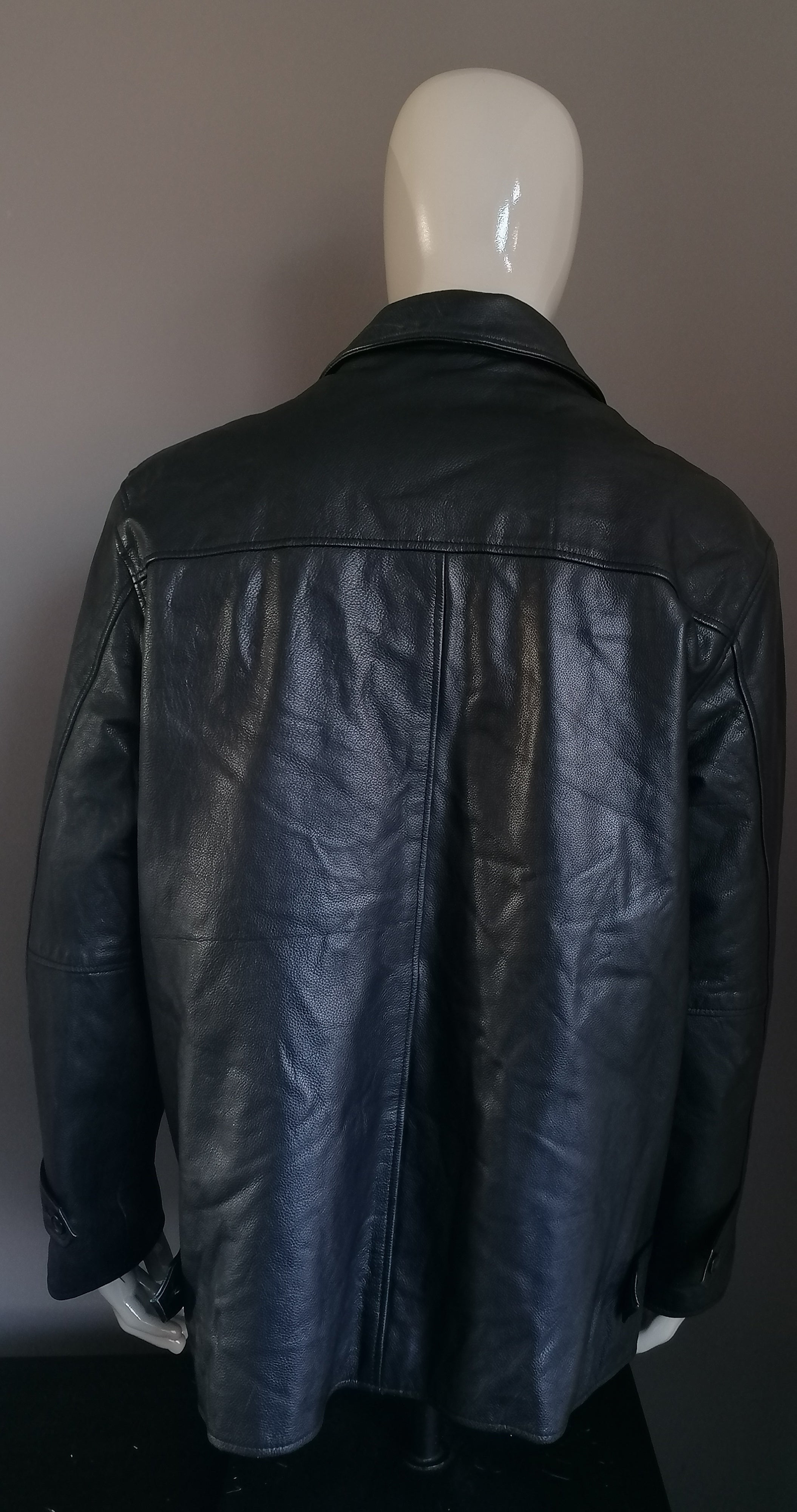 Ciro Citterio leather jacket. Light lined. Black colored. Size XL