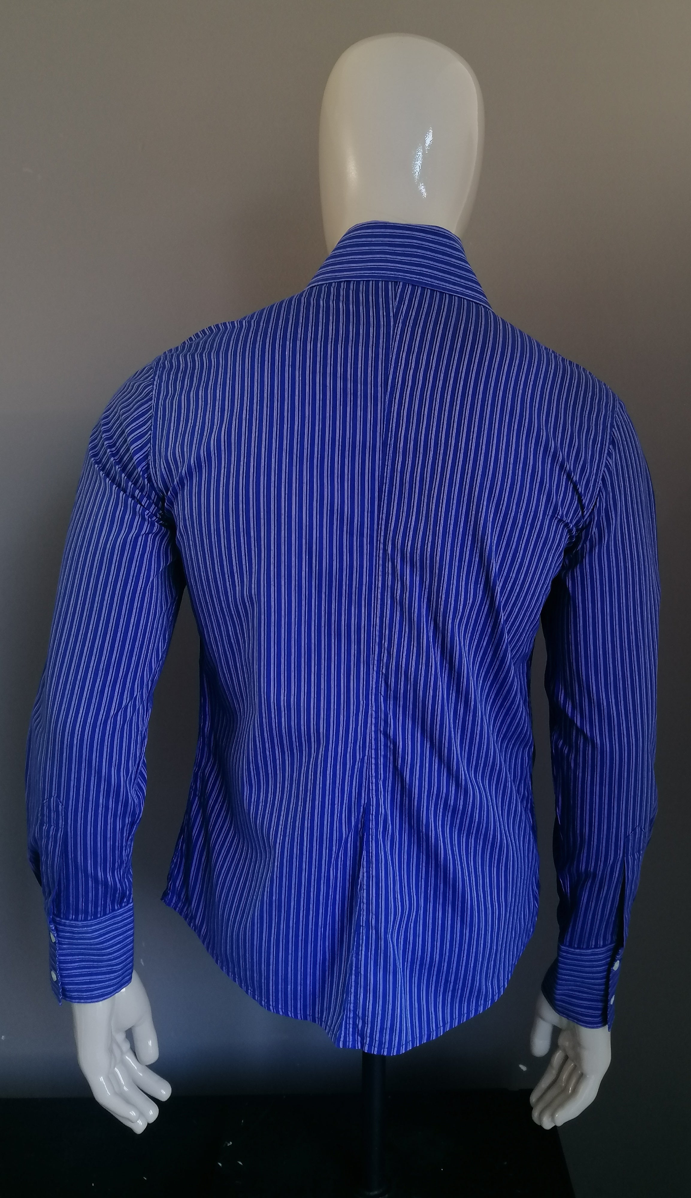 Camisa azul online rayada