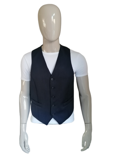 Jaguar waistcoat. Black blue motif. Size 50 / M.