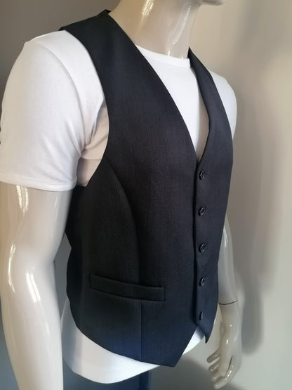 Jaguar waistcoat. Black blue motif. Size 50 / M.